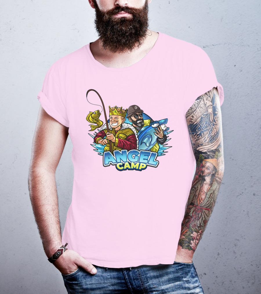 Angel Camp Fishing King And Blue Shark T-Shirt