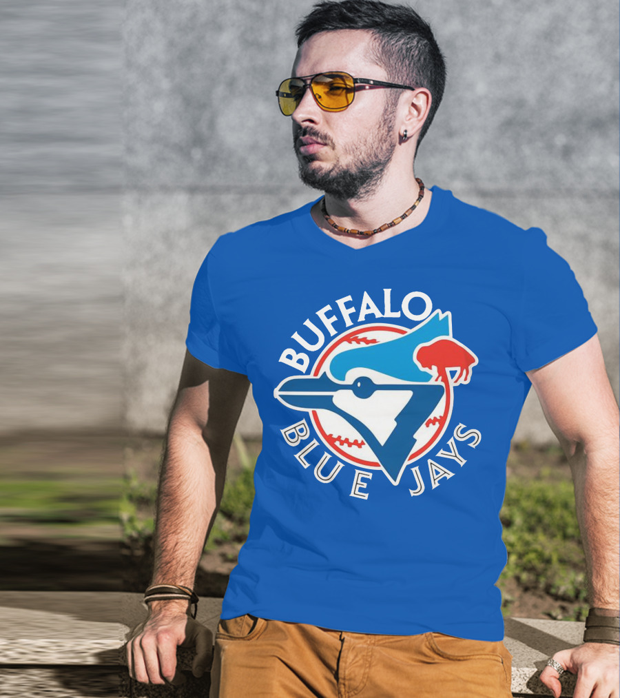 Buffalo Blue Jays Vintage Baseball Logo Fusion T-Shirt