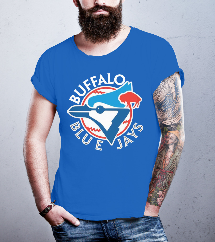 Buffalo Blue Jays Vintage Baseball Logo Fusion T-Shirt