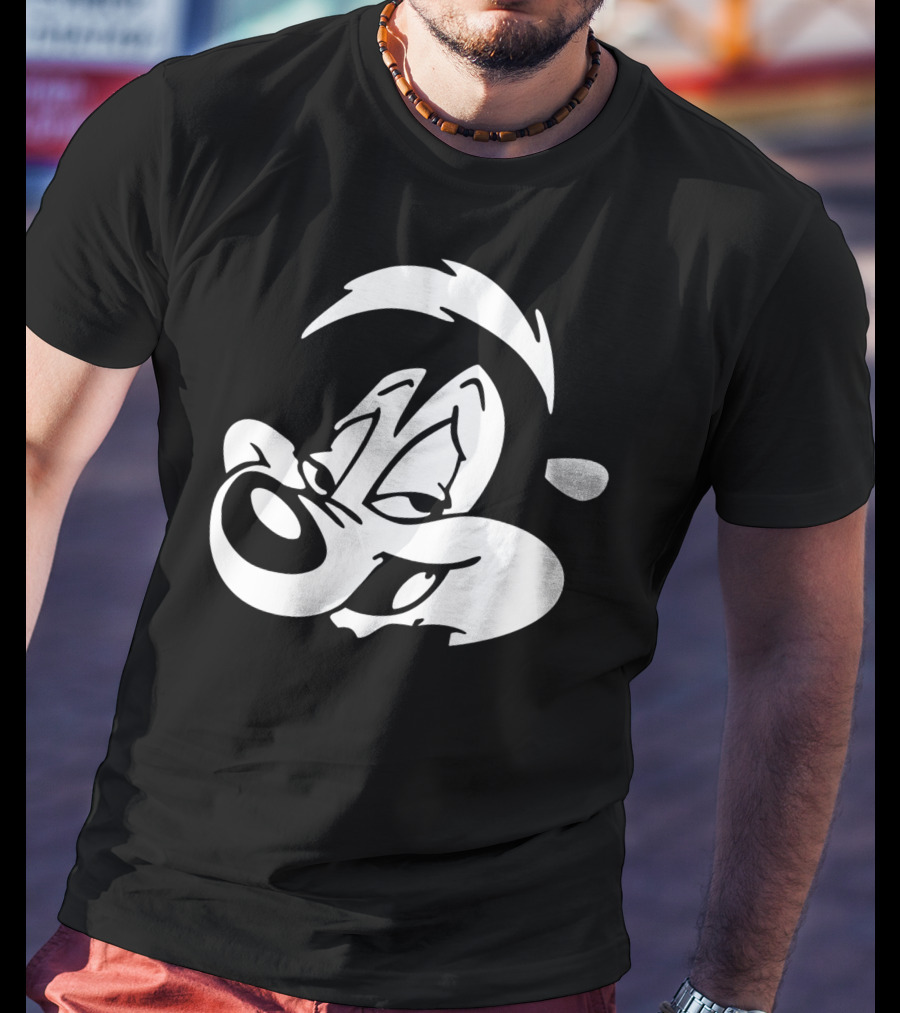 Pepe Le Pew Iconic Black And White Cartoon Character Image T-Shirt