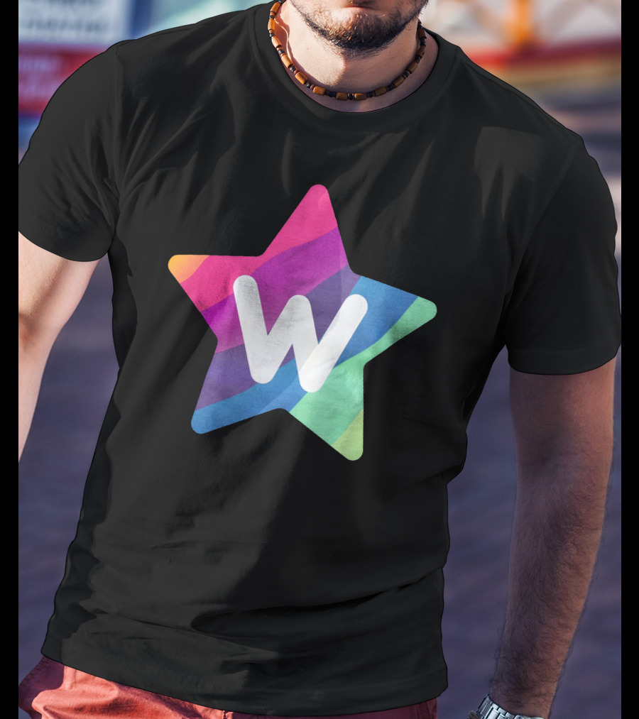W Star Rainbow Rocket Merch T-Shirt