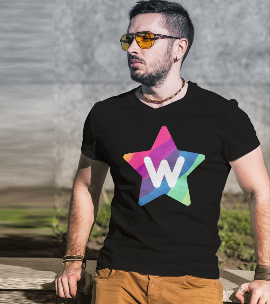 W Star Rainbow Rocket Merch T-Shirt