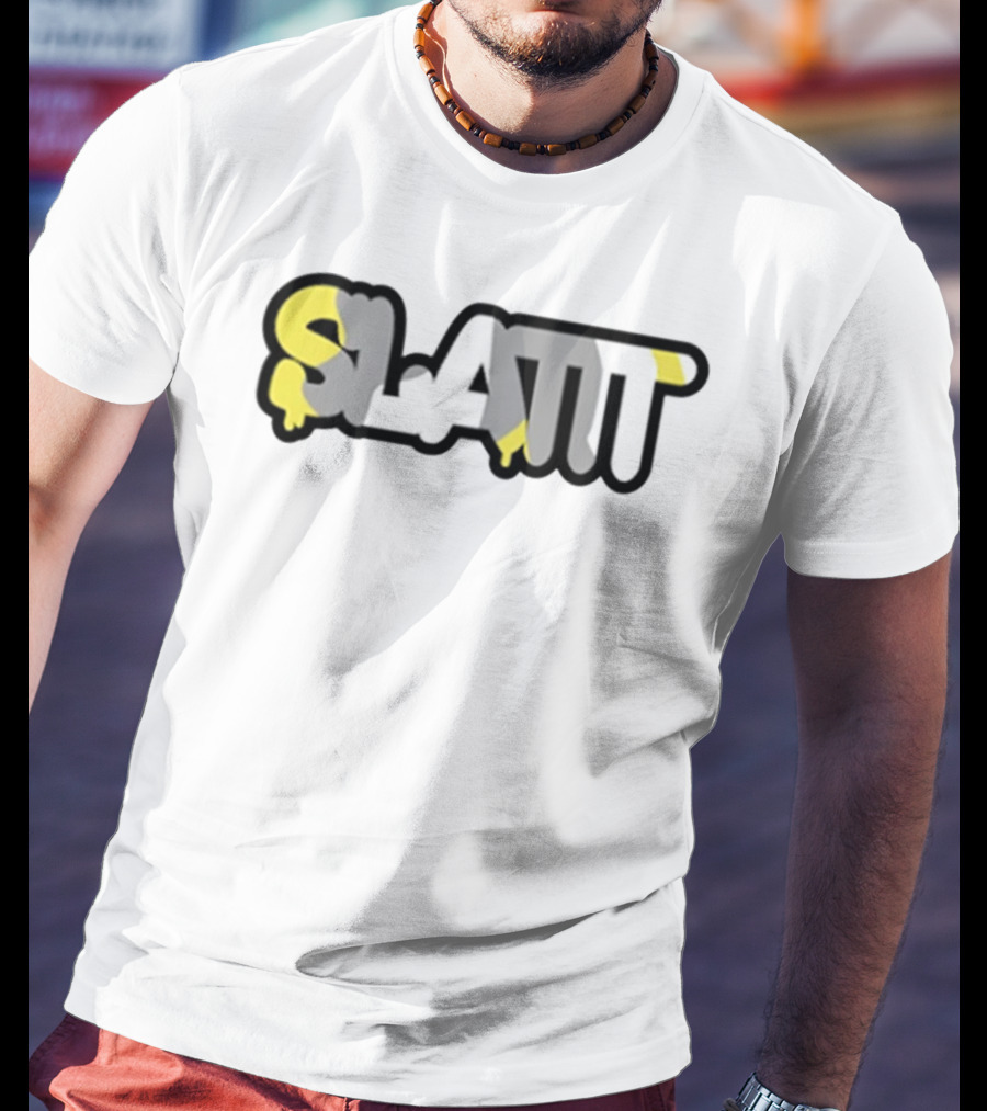 SLATT Graffiti Drip Bold Block Letters T-Shirt