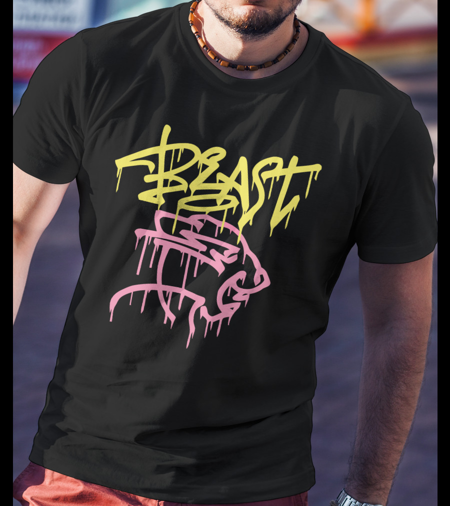 BEAST Graffiti Dripping Panther T-Shirt