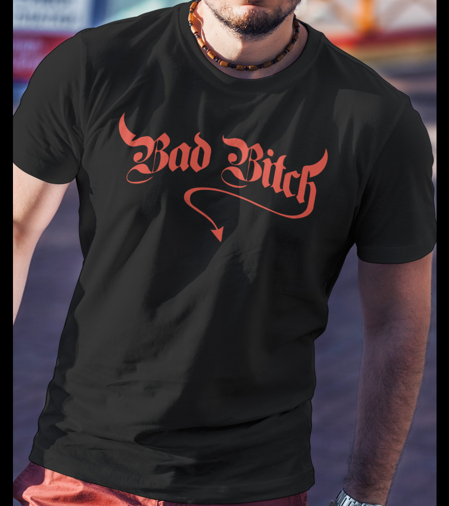 Bad Bitch Nikita Dragun Merch Red Devil Horns And Tail T-Shirt