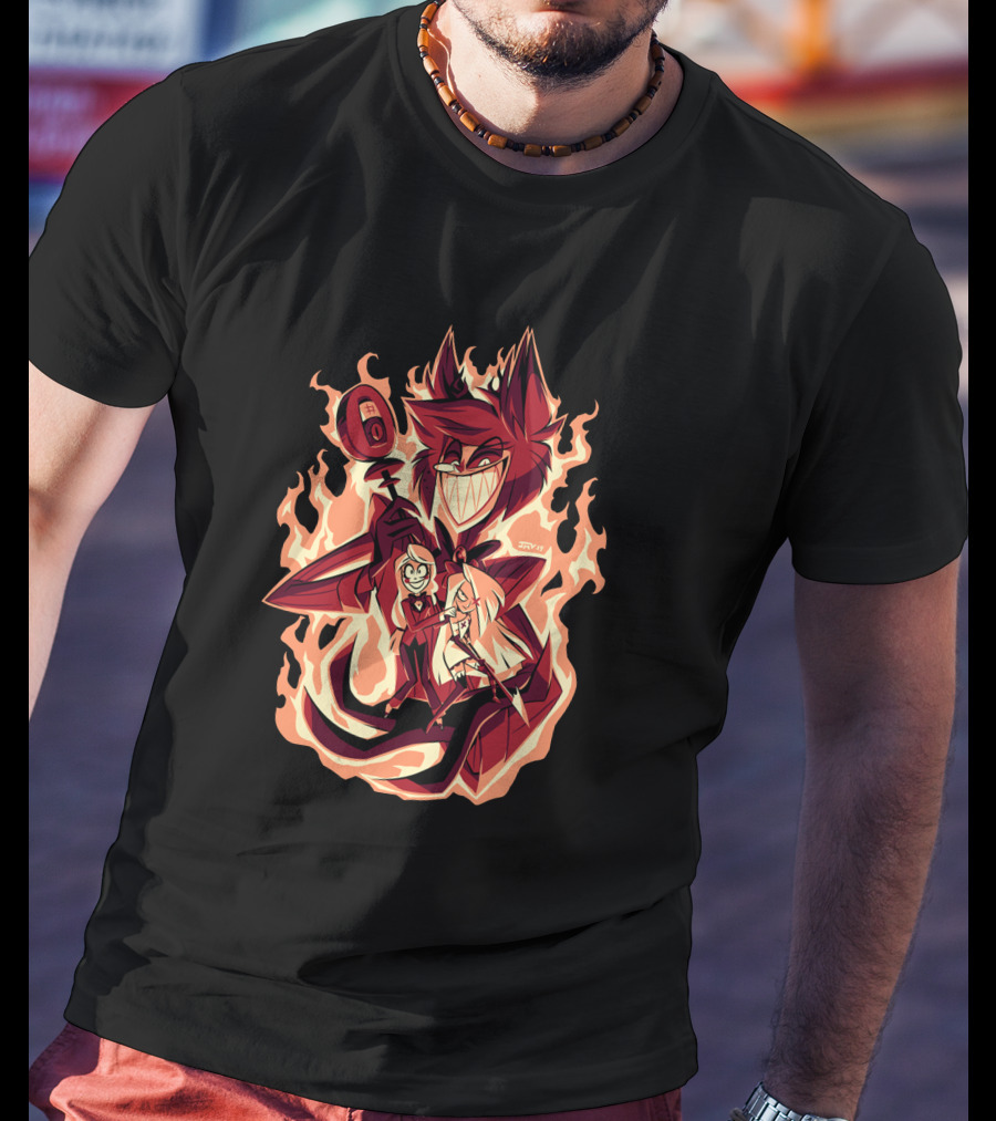 Hazbin Hotel Hellish Grasp Alastor Flame T-Shirt