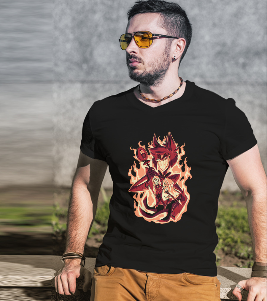 Hazbin Hotel Hellish Grasp Alastor Flame T-Shirt
