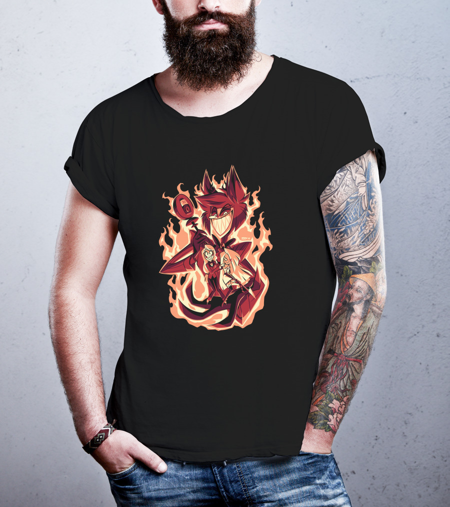 Hazbin Hotel Hellish Grasp Alastor Flame T-Shirt