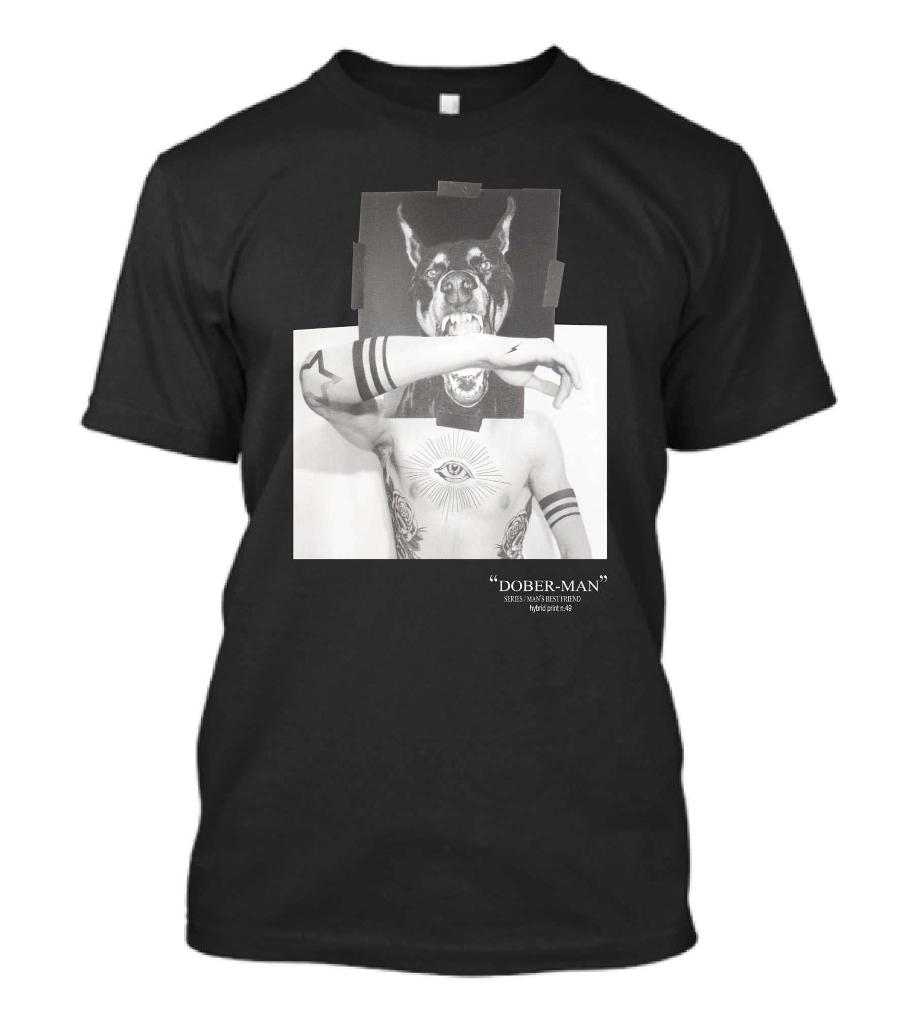 Neil Barrett Dober-Man Sirius Man’s Best Friend Hybrid Print 49 T-Shirt