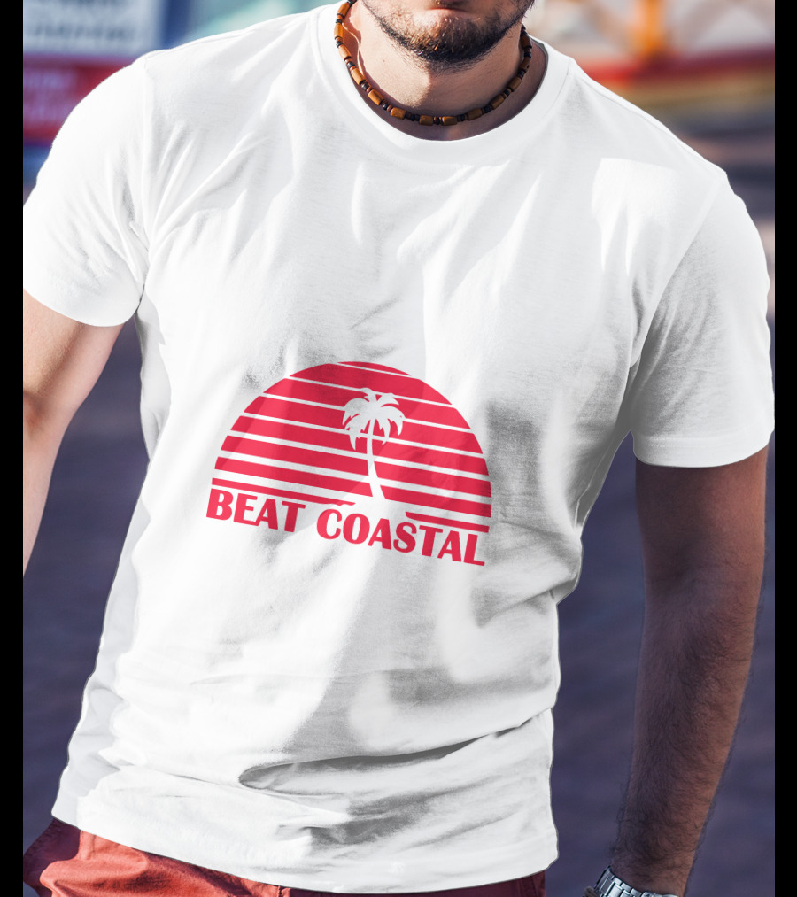 Beat Coastal Sunset Palm Tree T-Shirt