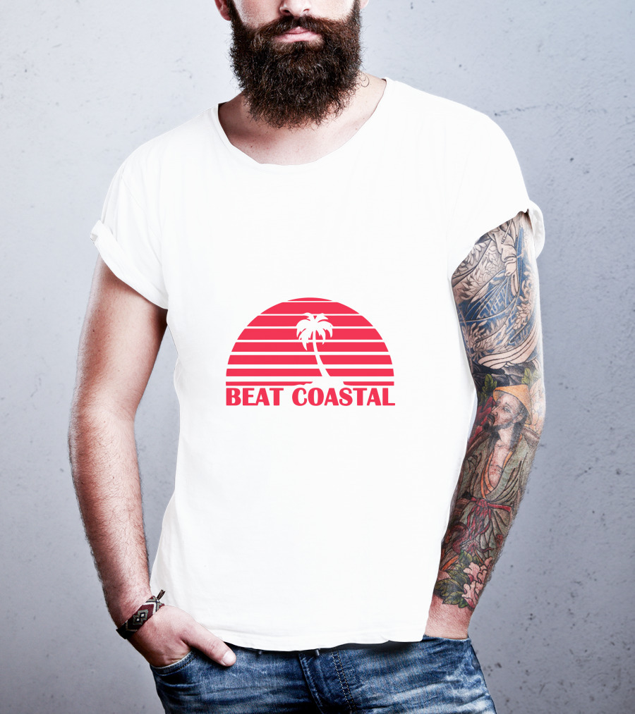 Beat Coastal Sunset Palm Tree T-Shirt