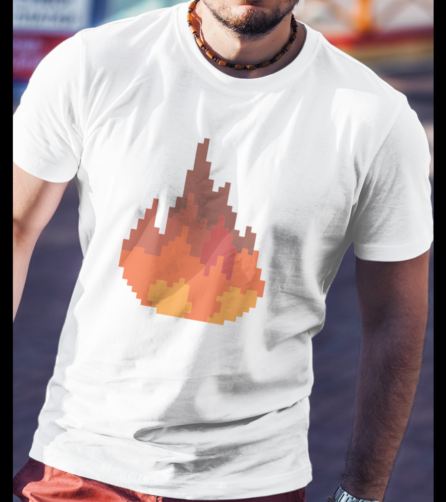 Sapnap Merch Fine Pixel Fire Flames T-Shirt