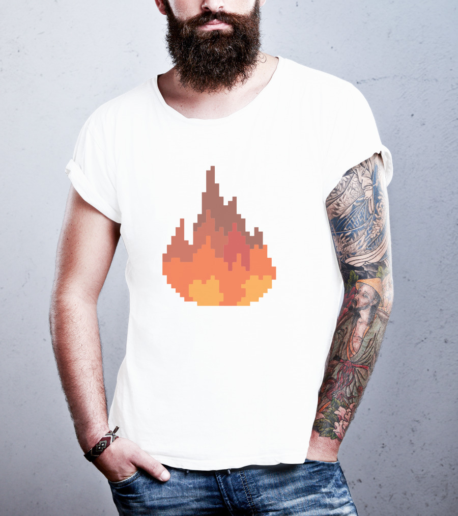 Sapnap Merch Fine Pixel Fire Flames T-Shirt