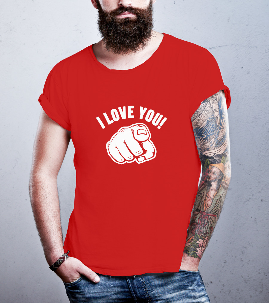 I Love You Fist Motif T-Shirt