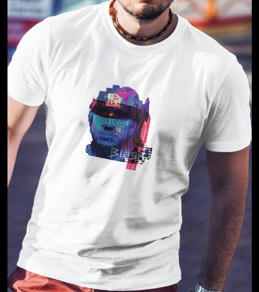 Blast Love Store Neon Abstract Visor Face T-Shirt