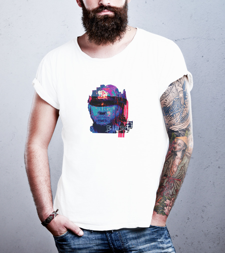 Blast Love Store Neon Abstract Visor Face T-Shirt