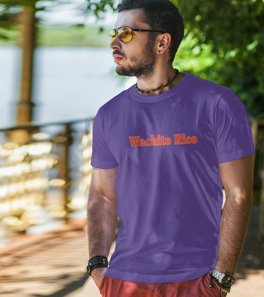 Wachito Rico Purple Text T-Shirt