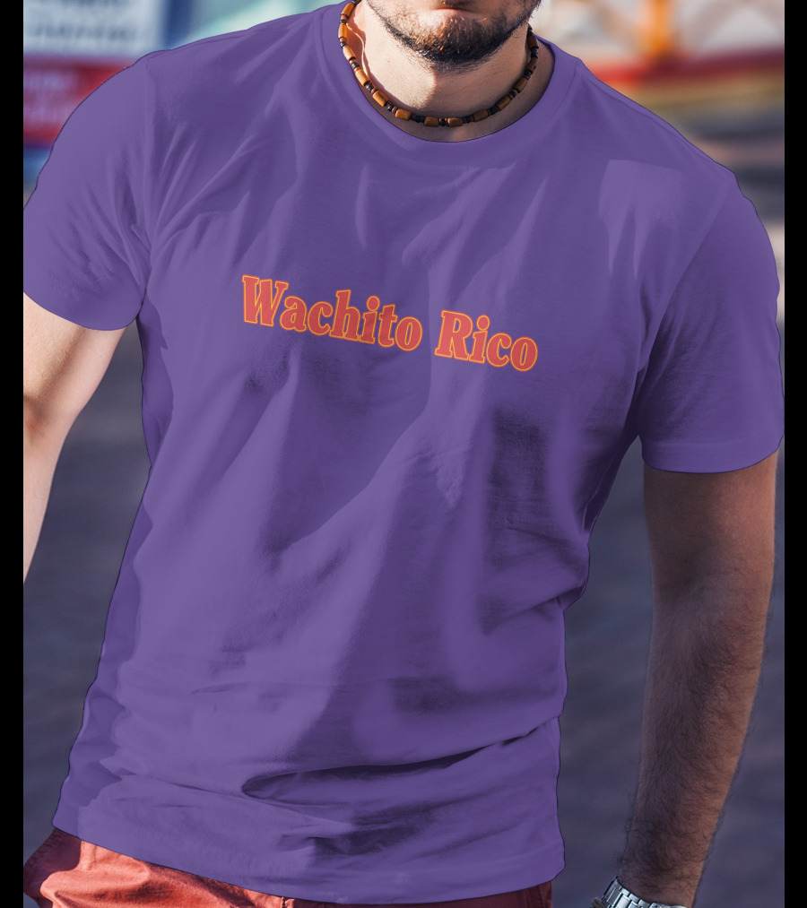 Wachito Rico Purple Text T-Shirt