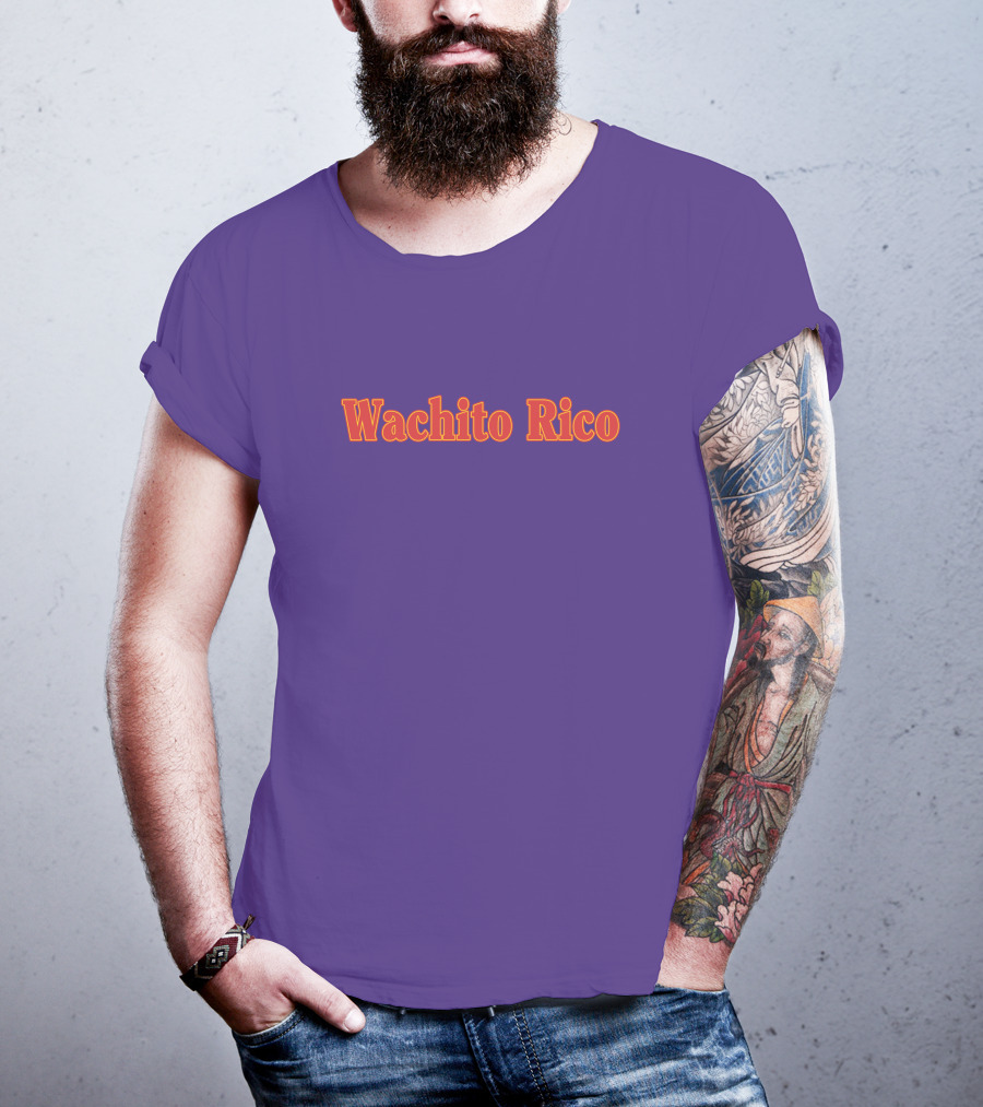 Wachito Rico Purple Text T-Shirt