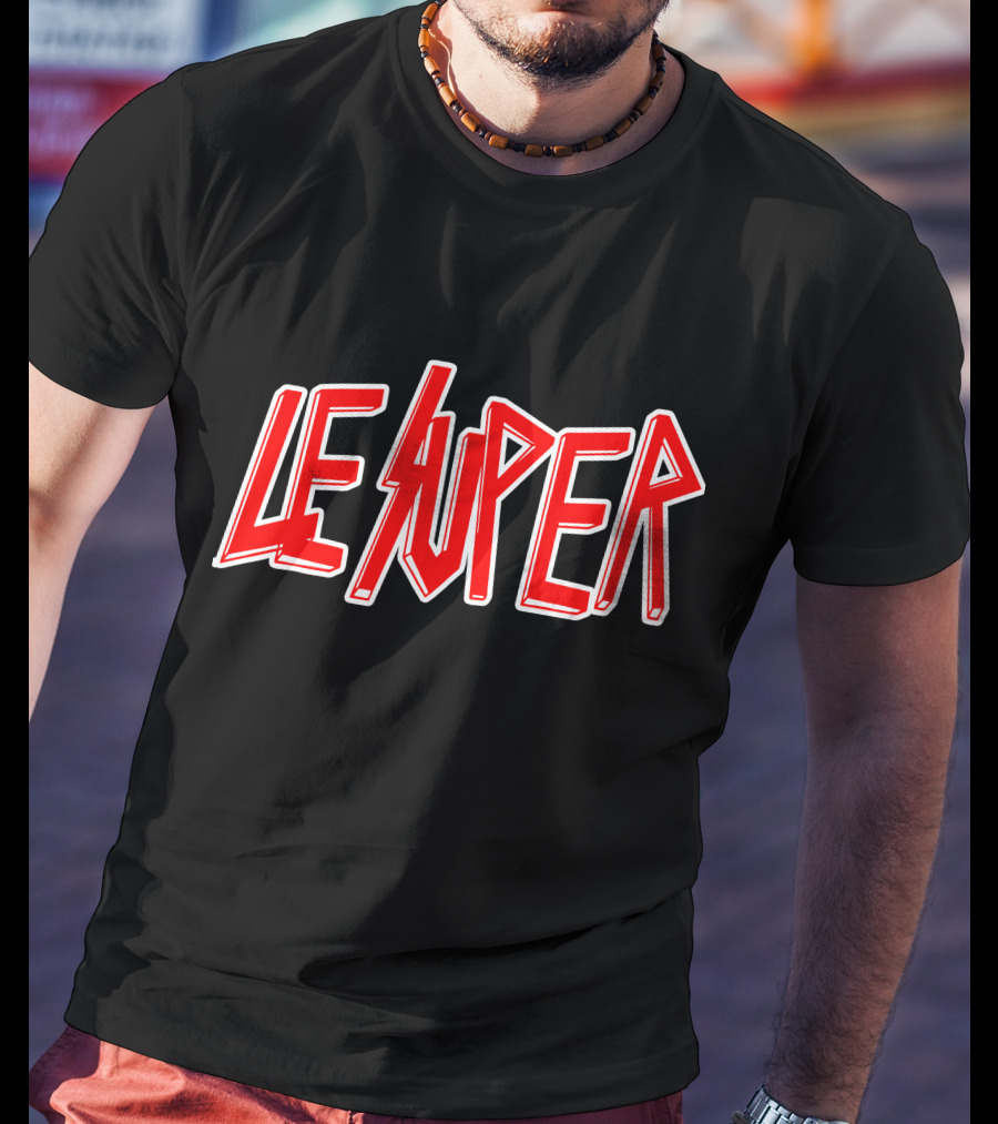 Rhest Ville Le Super Bold Red Typography T-Shirt