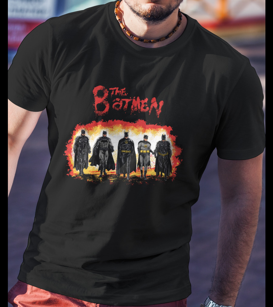 The Batmen Vintage Comic Style Heroes Ensemble T-Shirt