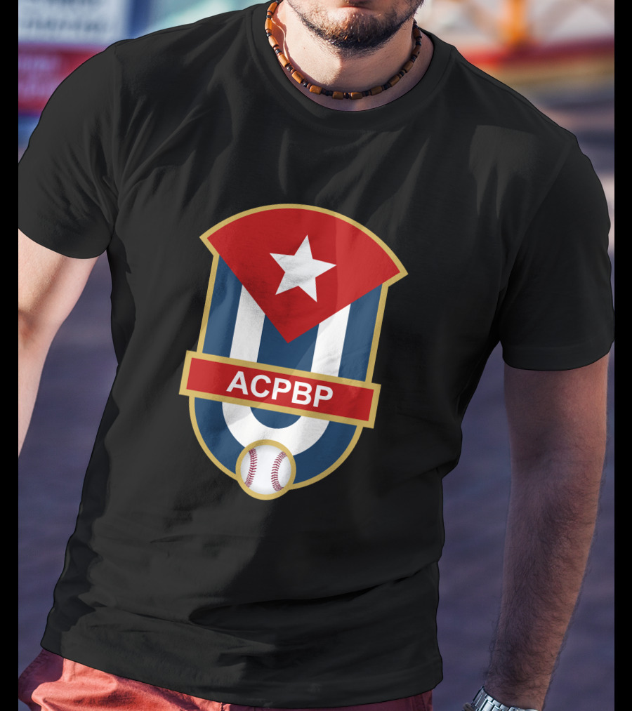 ACBPB Association Of Cuban Professional Baseball Players Emblem With Baseball And Star T-Shirt