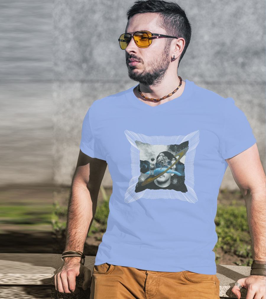 Captain Cloak Brandiswm Inward Astronaut Rings James Mark T-Shirt