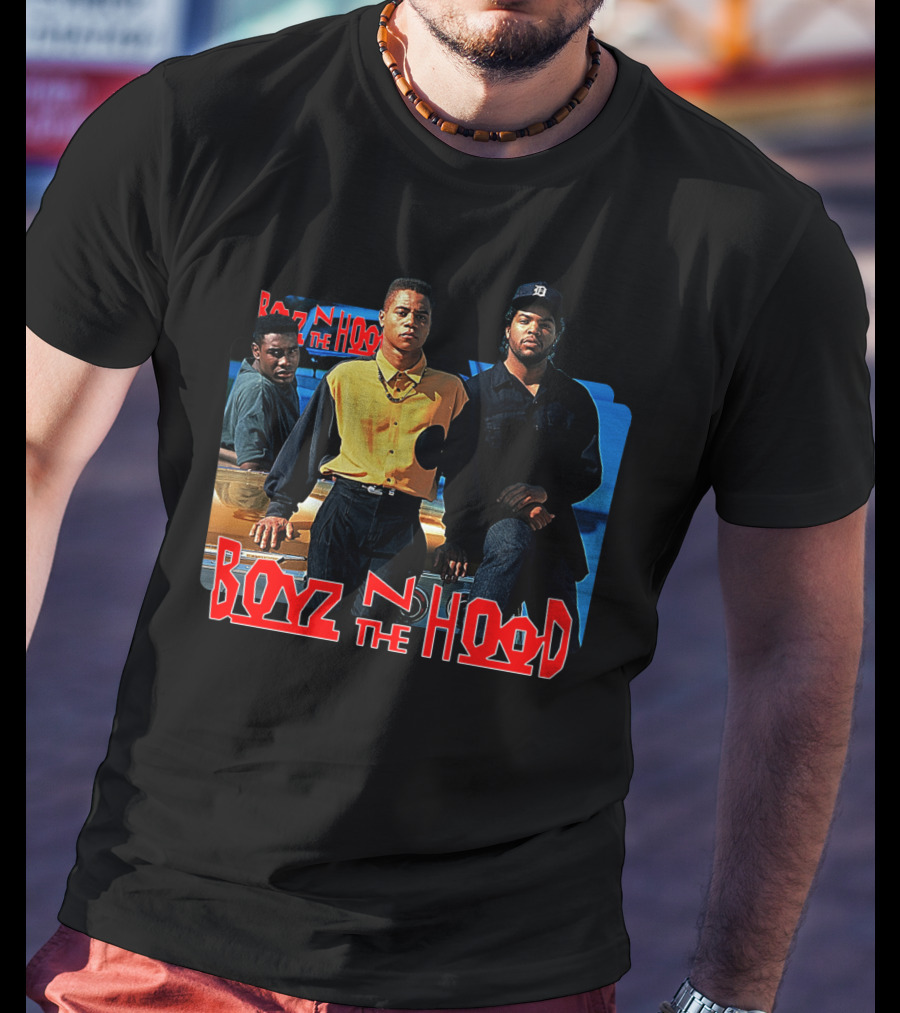 Boyz N The Hood Movie Characters Standing By Car T-Shirt