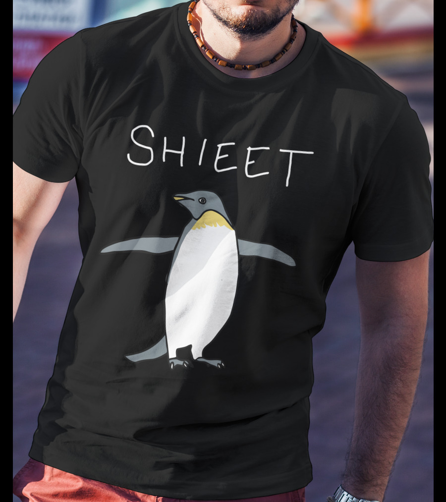 Shieet Penguin Drawing T-Shirt