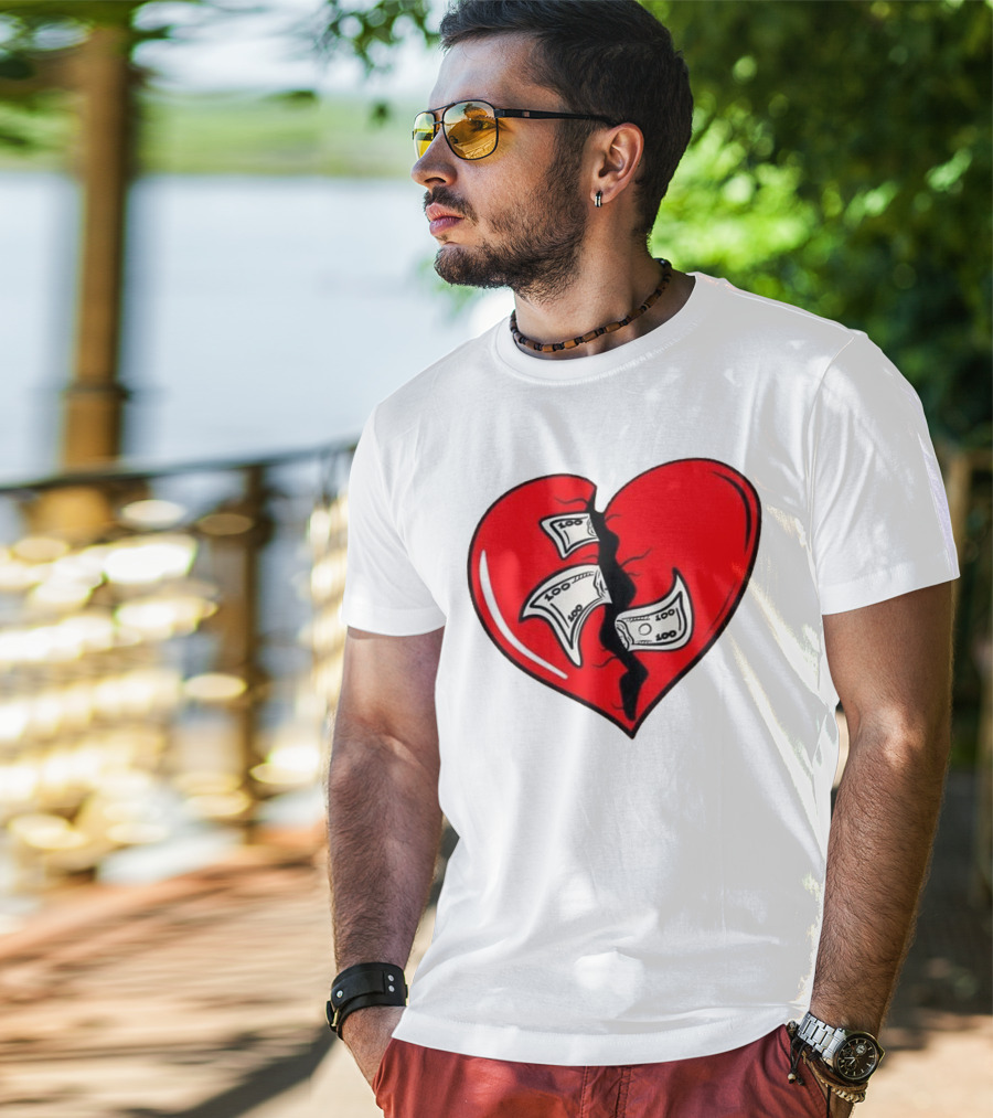 Baws Heart Broken With Money Inside T-Shirt