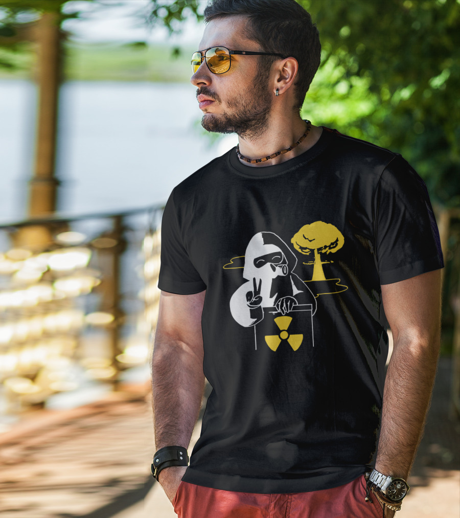 Leafy Merch Peace Sign Radiant Hazard T-Shirt