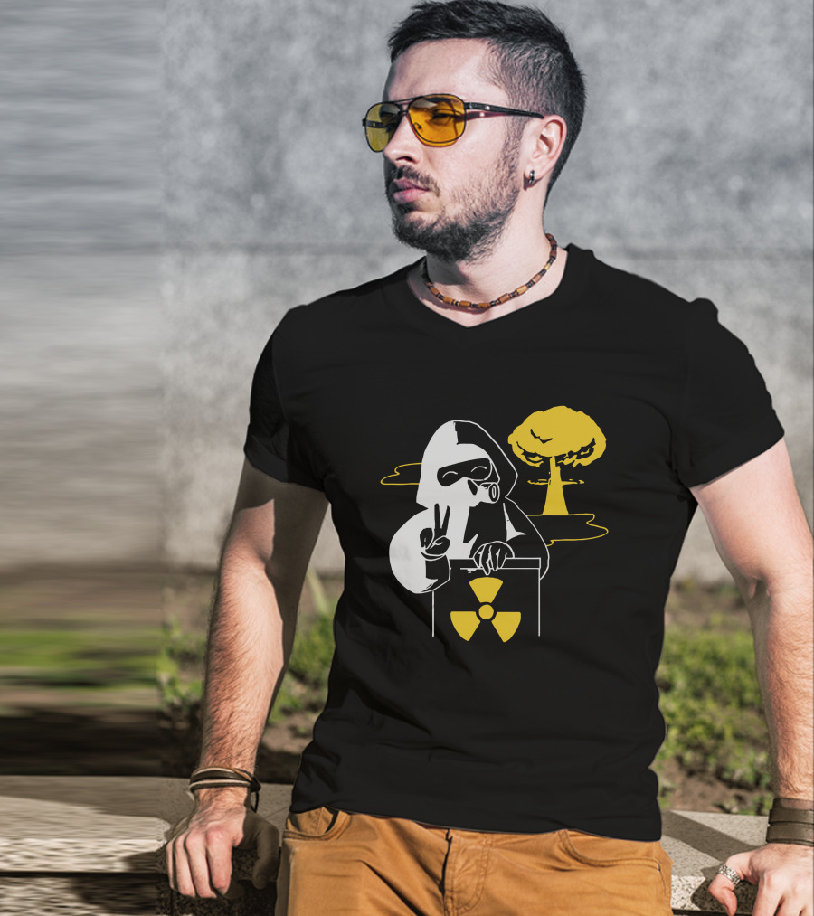 Leafy Merch Peace Sign Radiant Hazard T-Shirt