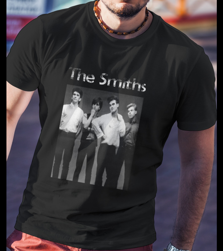 The Smiths Band Black And White Photo T-Shirt