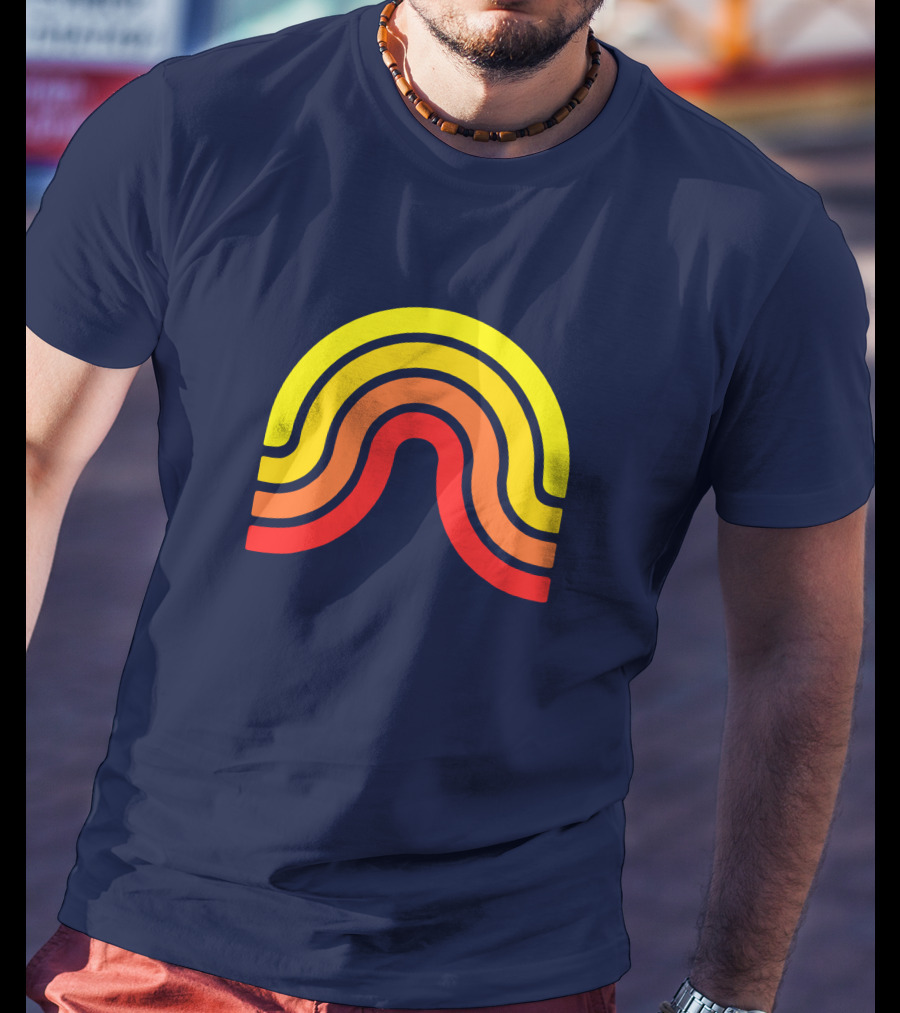 The Geoff Stuff Olden Days Rainbow Logo Geof Flramsey T-Shirt