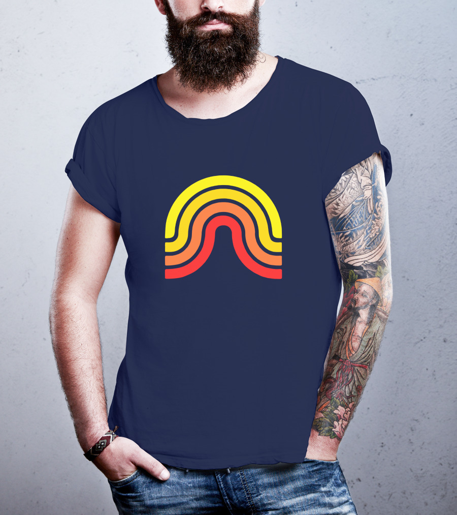 The Geoff Stuff Olden Days Rainbow Logo Geof Flramsey T-Shirt