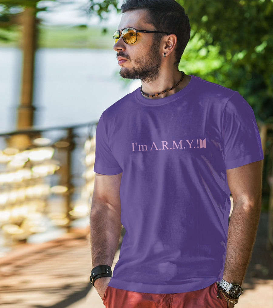I'm A.R.M.Y Iconic Symbol Purple T-Shirt