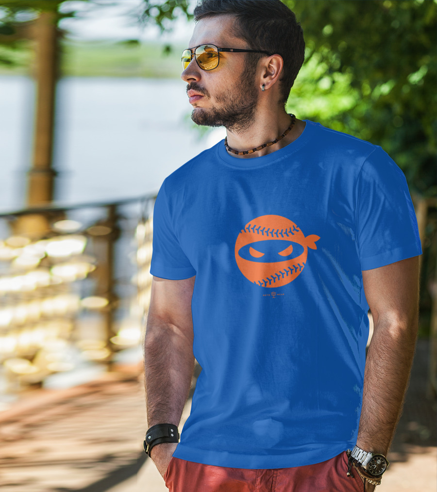 Rotowear Pitching Ninja Baseball Face Taijuan Walker T-Shirt