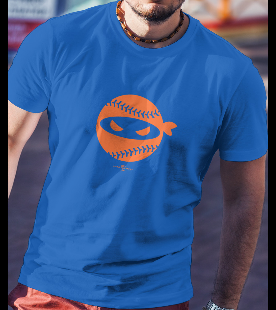 Rotowear Pitching Ninja Baseball Face Taijuan Walker T-Shirt