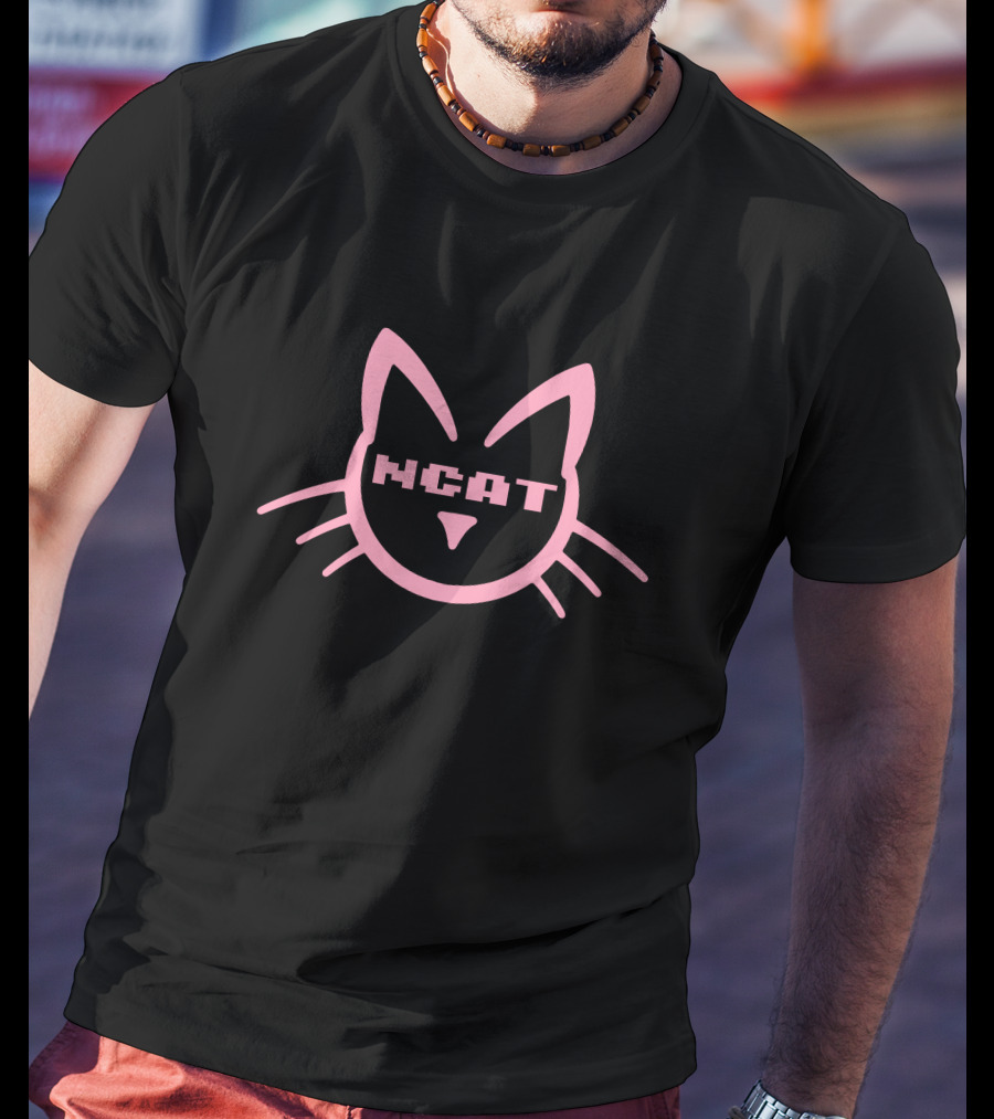 NCAT Pink Cat Head T-Shirt