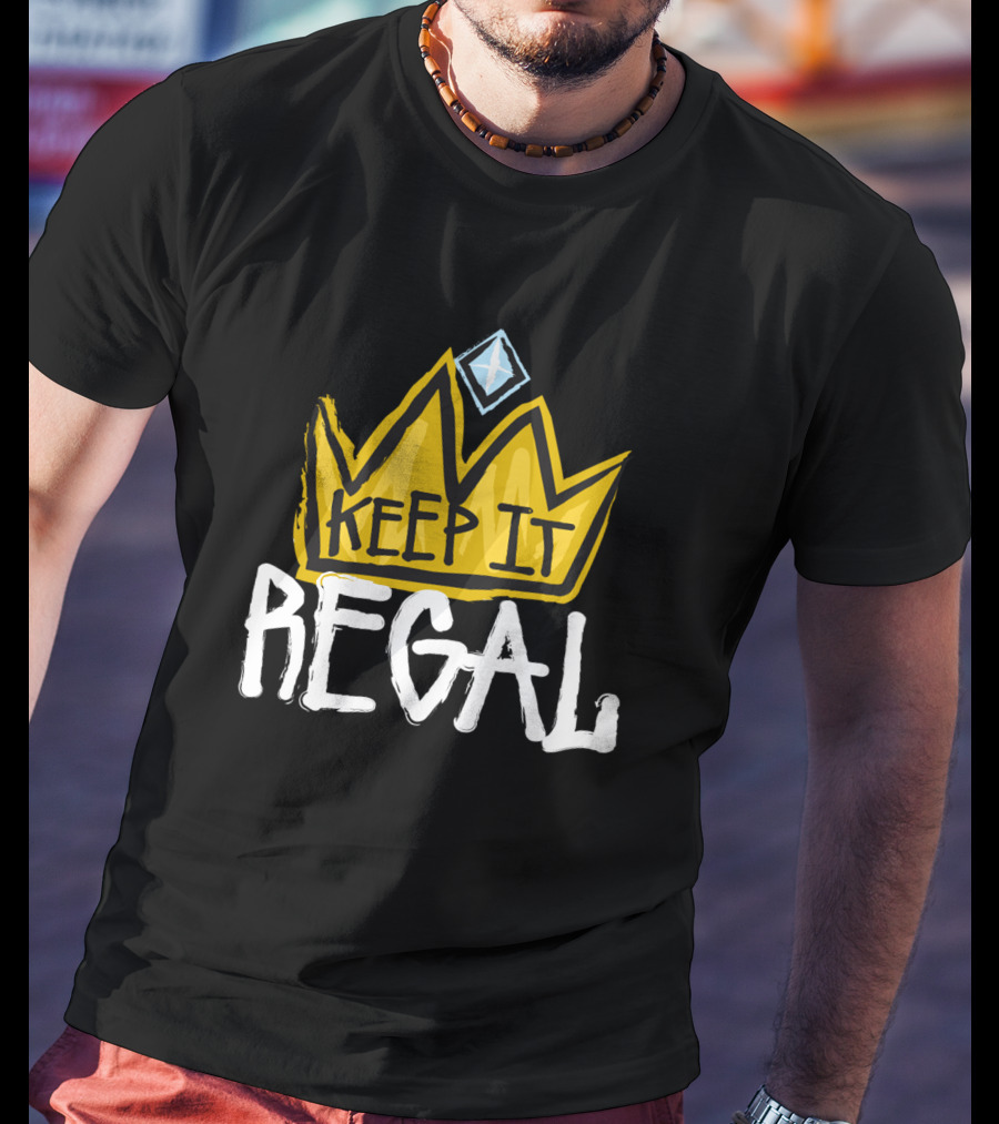 Keep It Regal Yellow Crown Diamond Emblem T-Shirt