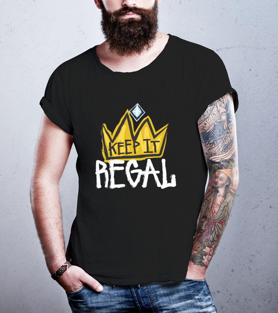 Keep It Regal Yellow Crown Diamond Emblem T-Shirt