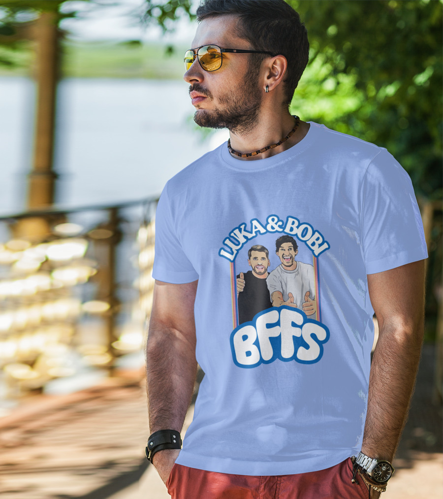 Luka And Bobi BFFs Thumbs Up Retro Style Duo T-Shirt
