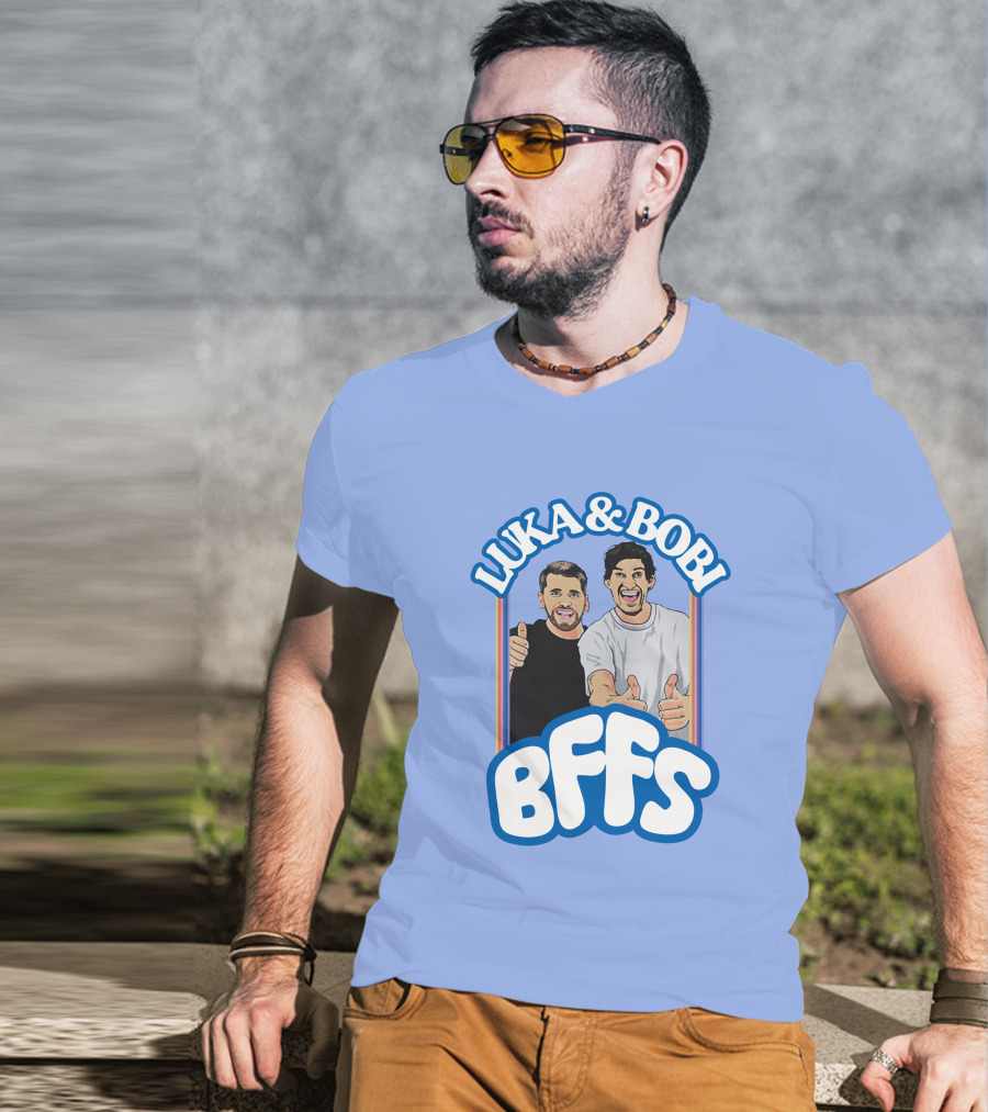 Luka And Bobi BFFs Thumbs Up Retro Style Duo T-Shirt