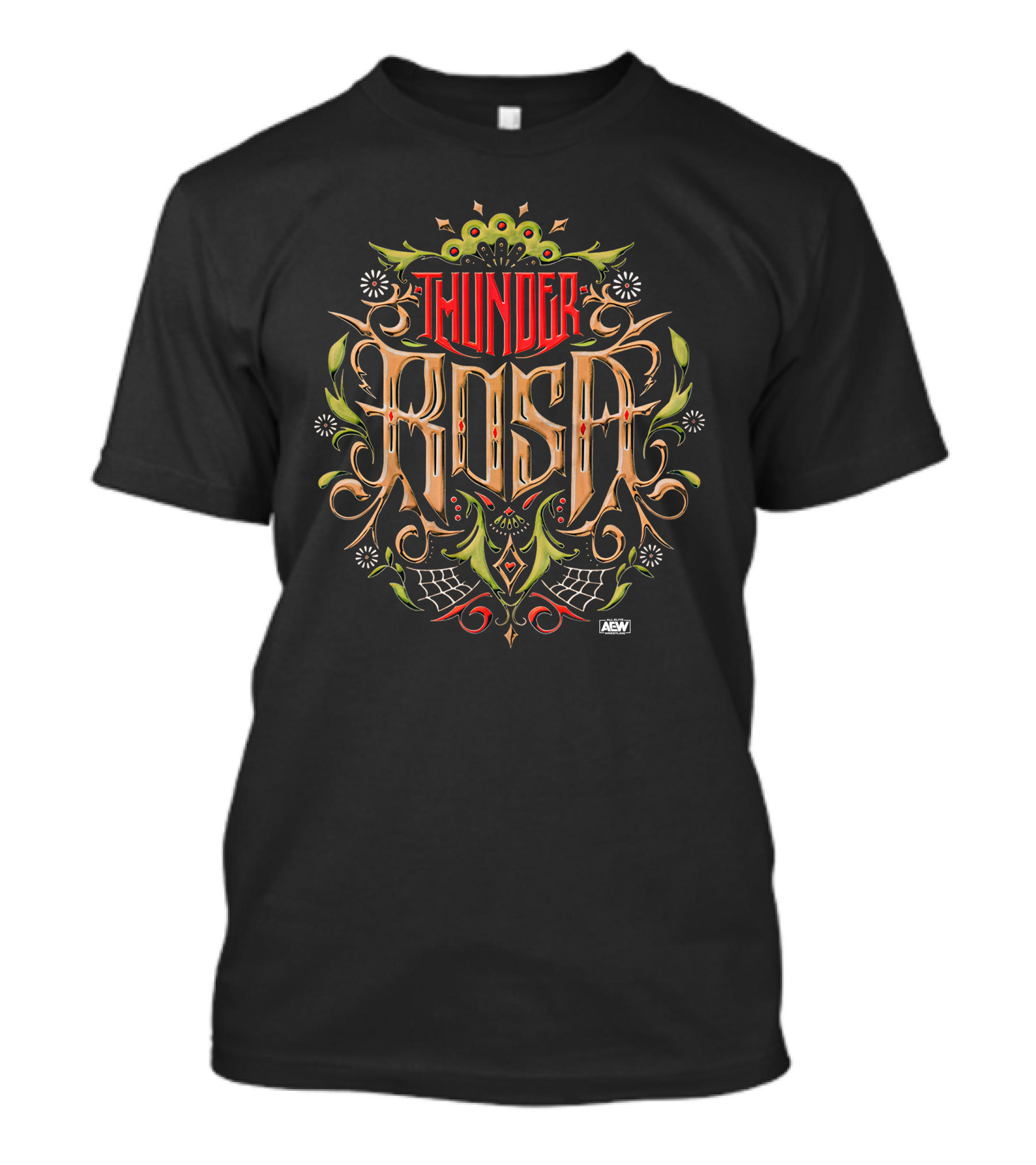 AEW Thunder Rosa Intricate Floral Emblem T-Shirt