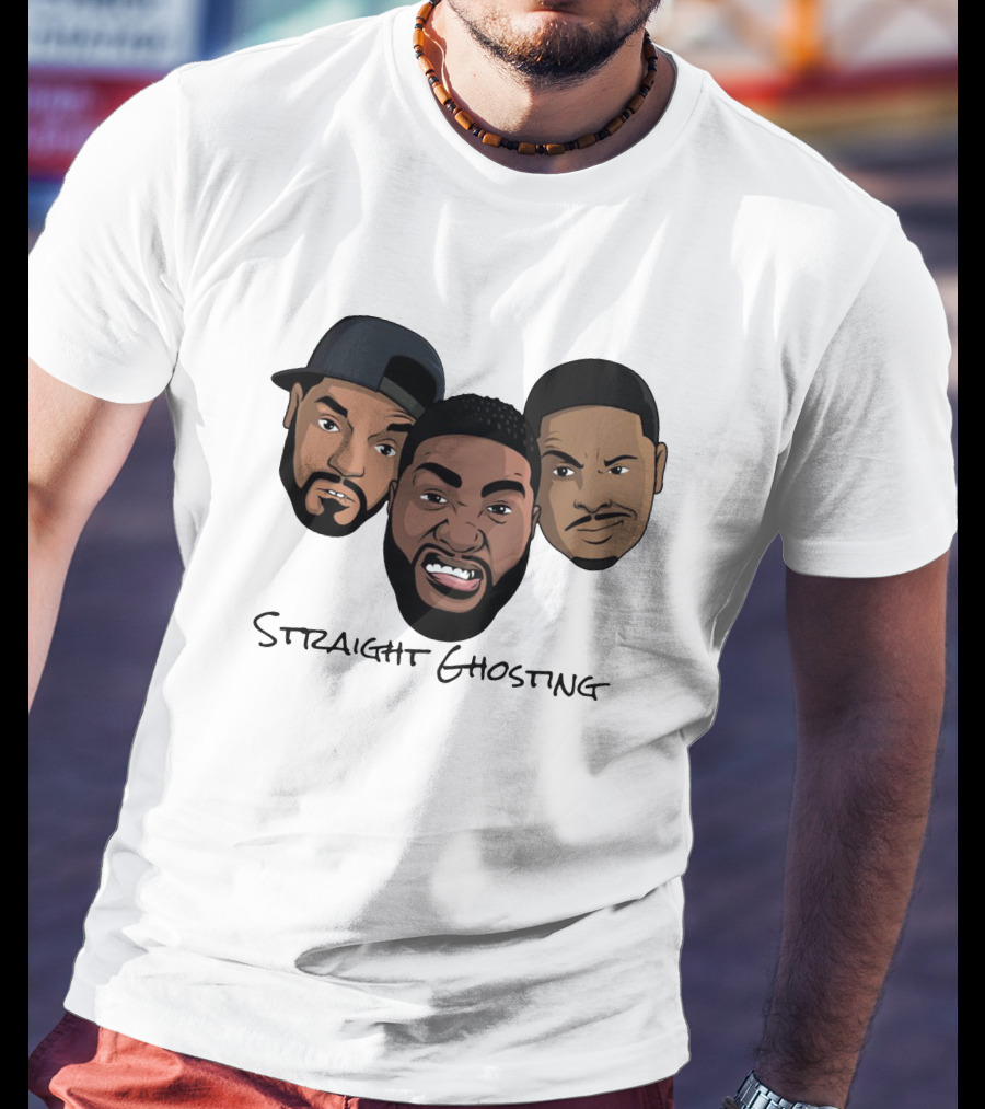 Straight Ghosting Ghost Brothers Faces T-Shirt