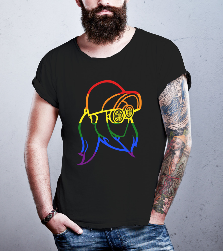 Rezz Rainbow Pride DJ Icon With Spiral Glasses T-Shirt