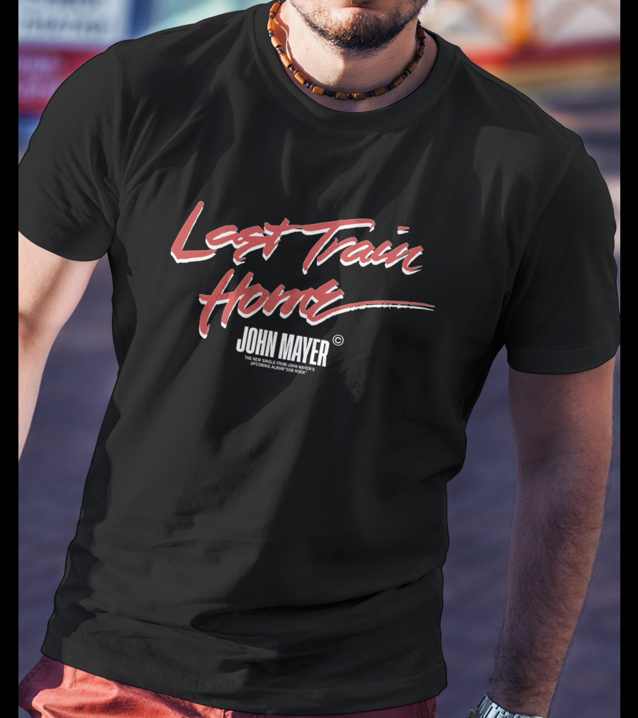 Last Train Home John Mayer Store Classic Album Text T-Shirt