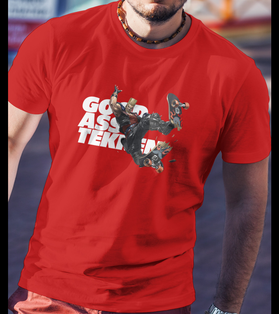 Thea Trinidad Good Ass Tekken Paul Phoenix Skateboarding T-Shirt