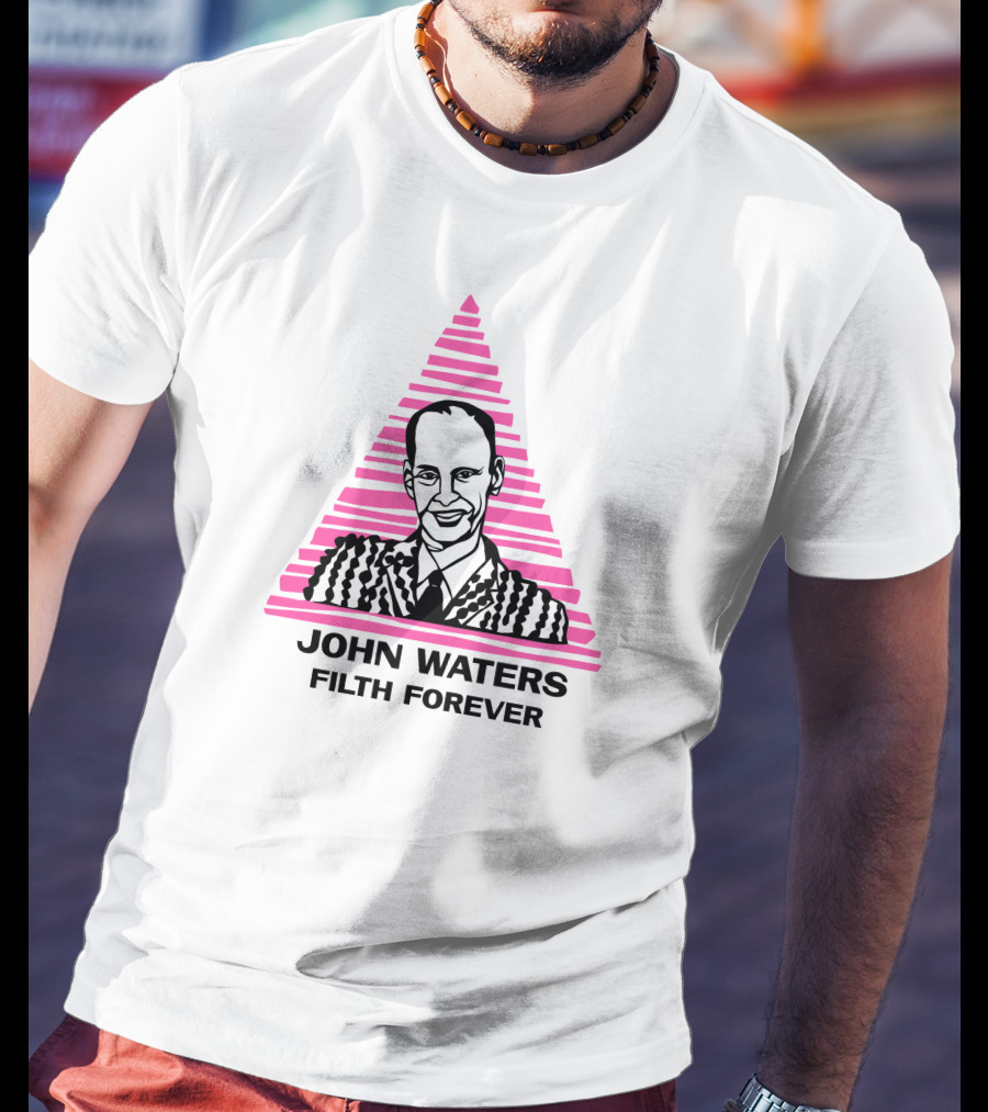 Tees4togo Merch John Waters Filth Forever Iconic Pink Triangle T-Shirt