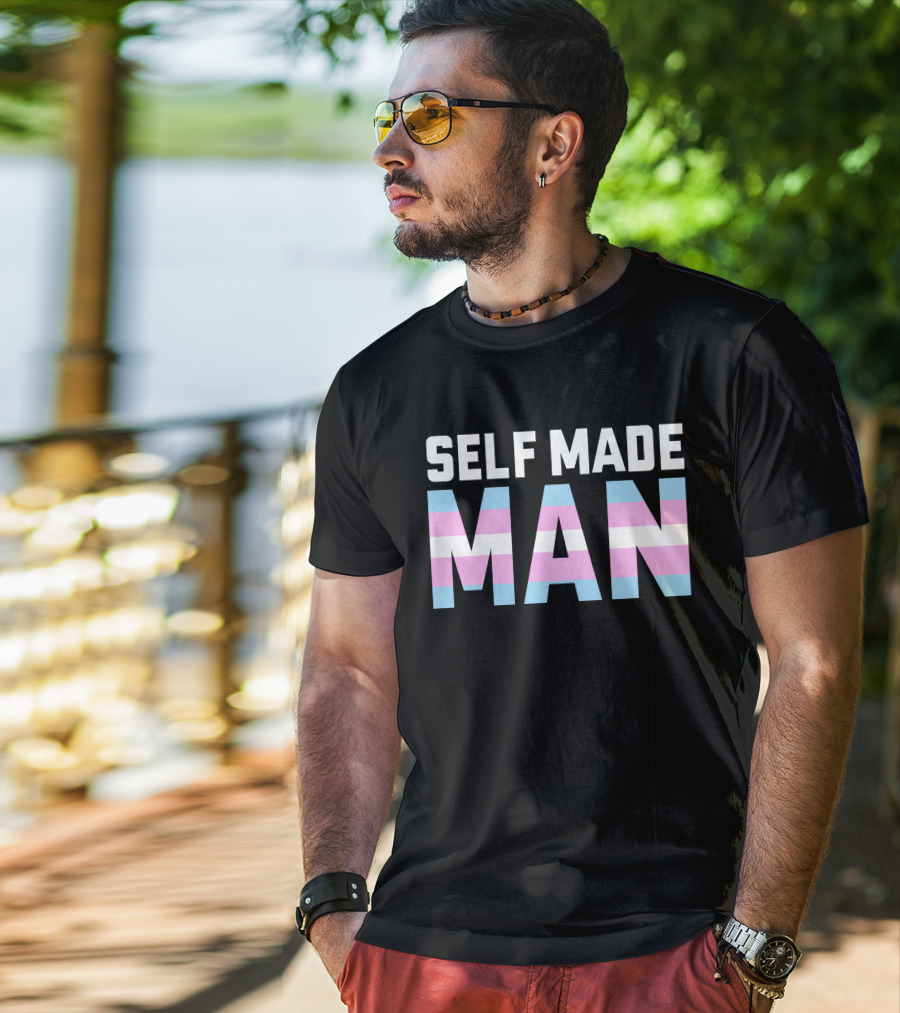 Self Made Man Adi Transgender Flag Colors T-Shirt